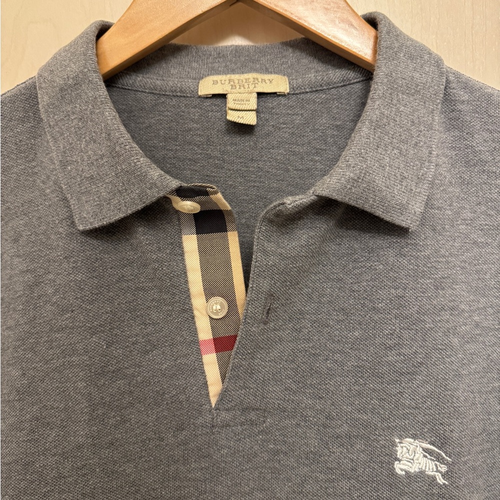 Burberry Charcoal Polo Shirt - Picture 2 of 4